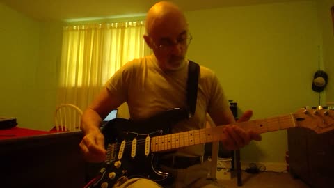 Playing "Amazing Grace" on my Fender Stratocaster