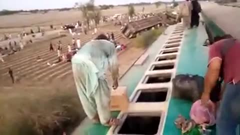 Train accident in Pakistan