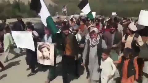 Anti-Taliban protest near Kabul, Afghanistan