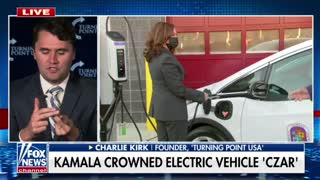 Charlie Kirk on Kamala being crowned electric vehicle czar