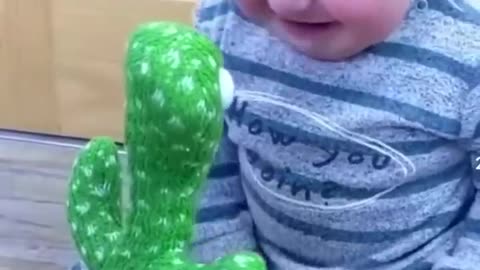 Cute Babies Playing with Dancing Cactus (Hilarious)Cute Baby Funny Videos