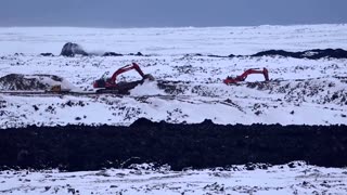 Snow covers site of recent Icelandic eruption