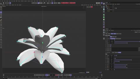 Blogger C4D detailed tutorial, how to make dynamic 3D flowers with computer