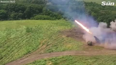 Russian armed forces unleash rocket launchers on Ukrainian targets