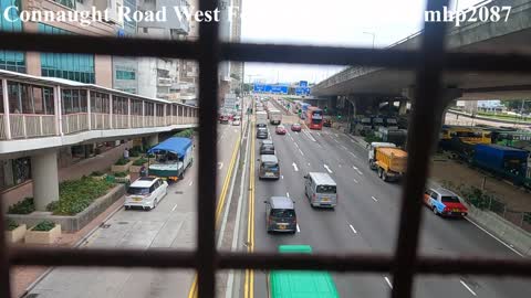 干諾道西行人天橋 (HF142) 近中山紀念公園 Connaught Road West Footbridge (HF142) mhp2087, mar2022 #干諾道西行人天橋 #中山紀念公園