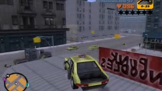 GTA 3 - stunt jumps on car, using 'CORNERSLIKEMAD' cheat (part 2)