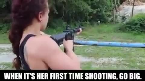 Her first time shooting