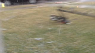 Hailing after tornado