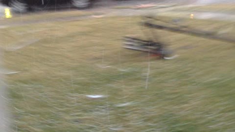 Hailing after tornado