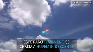 Raro fenômeno meteorológico é filmado no céu de Ribeirão Claro