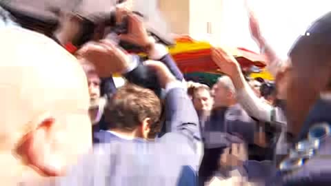 Macron pelted with Tomatoes Near Paris
