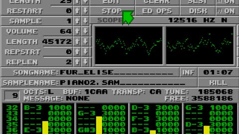 Amiga and Atari ST Protracker Music Mods - Fur Elise