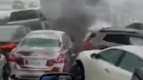 cars forced to accident