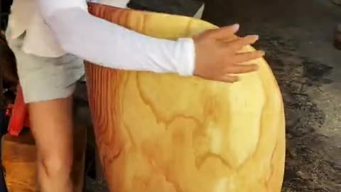 AMAZING WOOD CARVING - woodworking art #woodworkingart #shorts