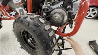 Adjusting Chain Tension on a Go Kart or ATV using Mud Monster 98cc Gas Go Kart