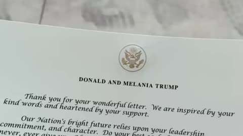 Letter from President Trump to a patriot's daughter.