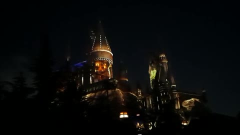 Universal Studios. Have you ever wanted to go to a great school? Hogwarts at Night