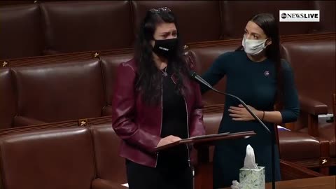 Hysterical "Squad" Member Gives Oscar-Worthy Performance While AOC Rubs Her Back