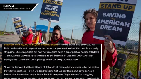 Trump Fumes as Biden Joins Striking Auto Workers on the Picket Line