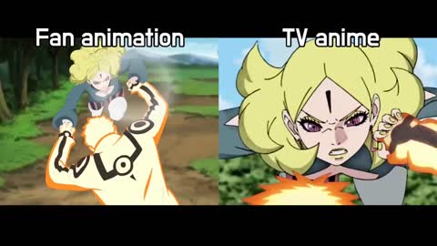 Fun animation vs anime [Naruto]
