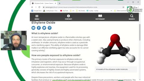 Ethylene oxide on test swab