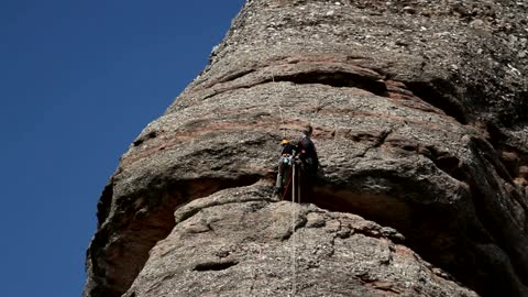 Mountaineers rock climbing