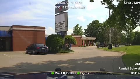 Chasing a motorcyclist after evading police