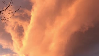 Fire Tornado Cloud Lights up Morning Sky
