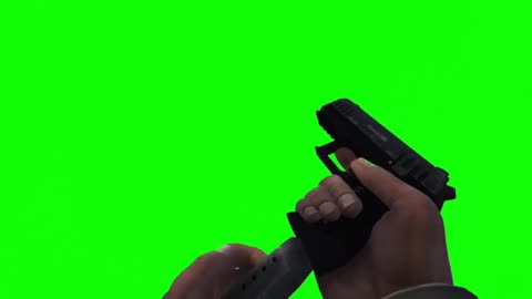 Combat Pistol Green Screen