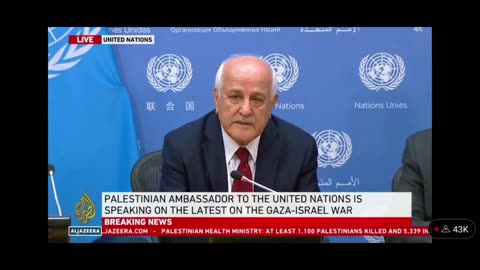 Palestinian ambassador for the United Nations addressed the international community