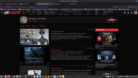 Ufologie Bibel - andere Kanäle - Ufos UAP Wissenschaft - Linux Mint