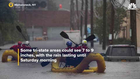 New York City drenched by heavy rains and flooding