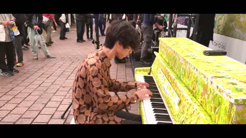 japan the Shibuya street Super Mario Bros. Theme & Boogie-Woogie