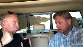Former AZ GOP Chair Jonathan Lines talks to Mike at the border wall about how migrants enter America