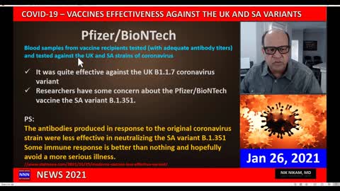 COVID 19 ARE MODERNA AND PFIZER VACCINES EFFECTIVE AGAINST THE UK AND S AFRICAN VARIANTS