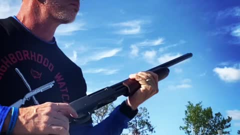 Slow motion 20 gauge Remington 870