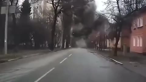INSANITY DASH CAM CAPTURE RUSSIAN CLUSTER BOMBS DROPPING INTO HOSPITAL