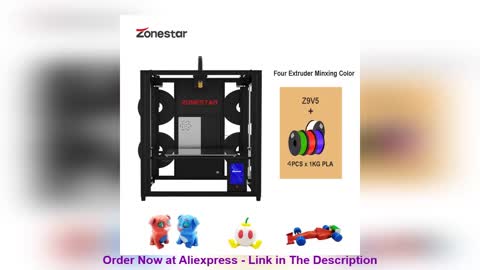 ✨ 2022 Newest 4 Extruders 4-IN-1-OUT Multi-Color Large 4.3 TFT-LCD TMC Drive Bed Auto Leveling