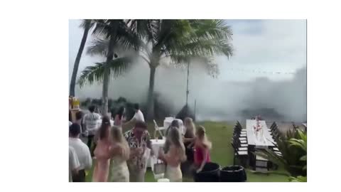 Tropical Storm Crashes Wedding Reception