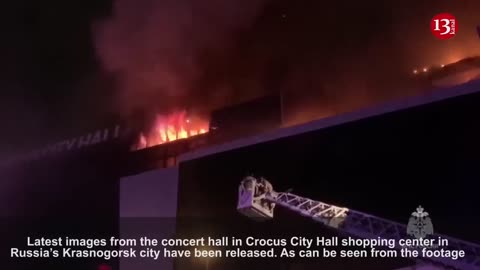 Terrible images from shopping center in Moscow - Fire is intensifying
