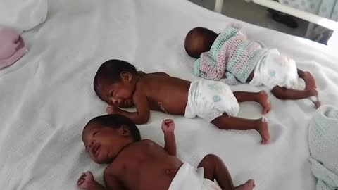 Surviving babies of quadruplets birth finally arrive home