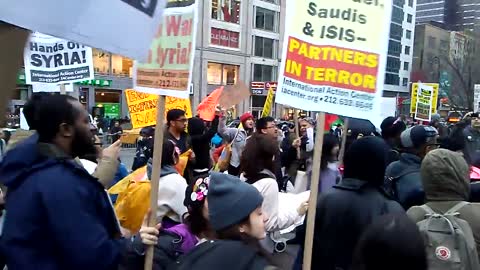 Syrian bombing protest in New York City