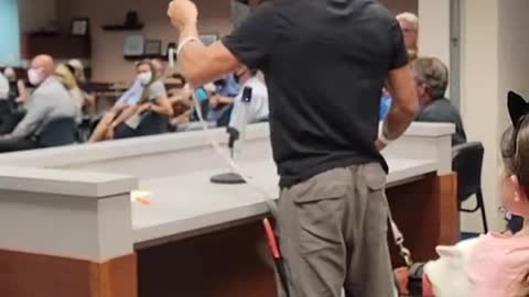Man Tells School Board: "If You Force The Vaccine On Our Kids, It Will Be 1776 All Over Again!"