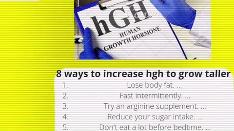 How to increase hgh level to grow taller