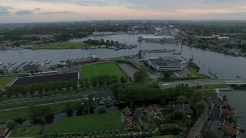 Drone high above the Netherlands