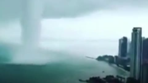 A tornado threatens Georgetown in Malaysia.