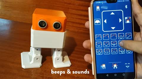 Control Otto DIY robot with our Bluetooth App, for Android and iOS, compatible with Arduino devices