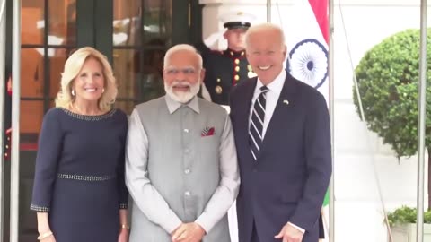 A Historic Meeting: President Biden and First Lady Welcome PM Modi at the White House