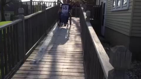 30 Feet of Bubble Wrap + Ramp + Wheelchair = Lots of Fun