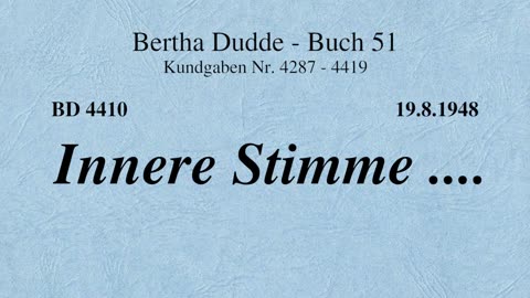 BD 4410 - INNERE STIMME ....